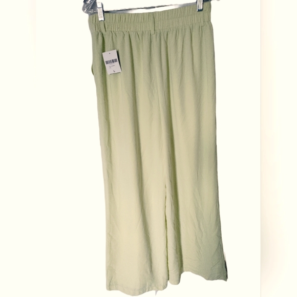 NWT FOREVER 21 YELLOW PALAZZO LINED PANTS SZ L - Picture 2 of 6